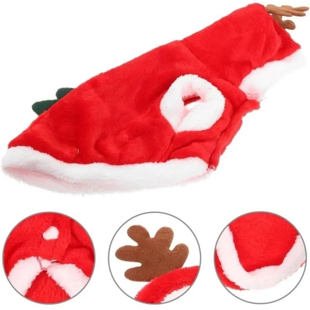 POPETPOP Christmas Dog Sweater - Santa Elk Dog Costume Christmas Dog Hoodie Xmas